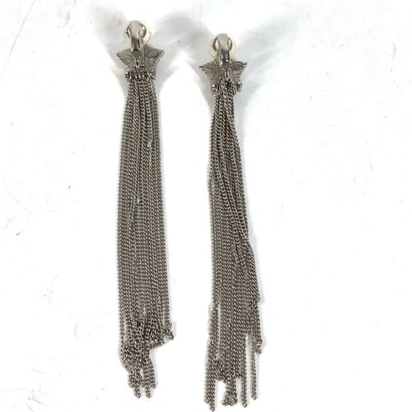 CHANEL CC CC Mark Star 10 Chain Accessories Long Earrings Pierce - Picture 7 of 9